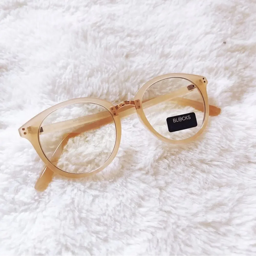 Cole Pink Round Blue Light Glasses